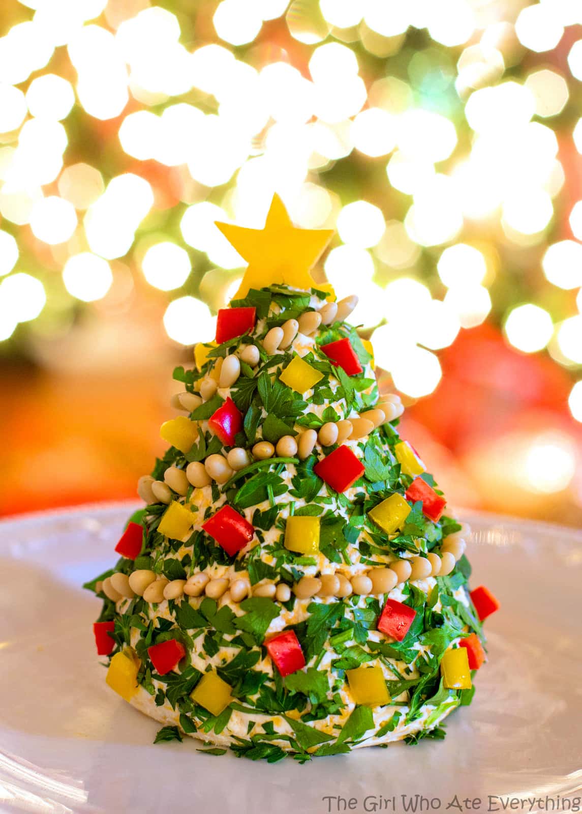 christmas tree cheese ball - Christmas Cheese Tree