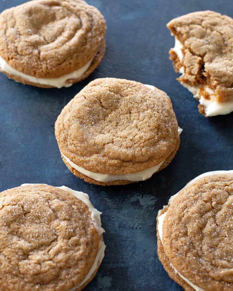 gingerbread sandwich ccokies - Gingerbread Sandwich Cookies