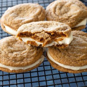 gingerbread sandwich ccokies - Gingerbread Sandwich Cookies