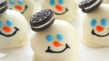 snowman - Melted Snowmen Oreo Balls