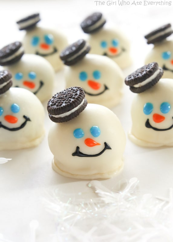 snowman - Melted Snowmen Oreo Balls