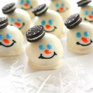 Melted Snowmen Oreo Balls - snowman 9 300x300 1