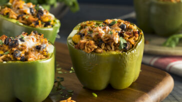 Homemade Meat and Rice Stuffed Bell Peppers