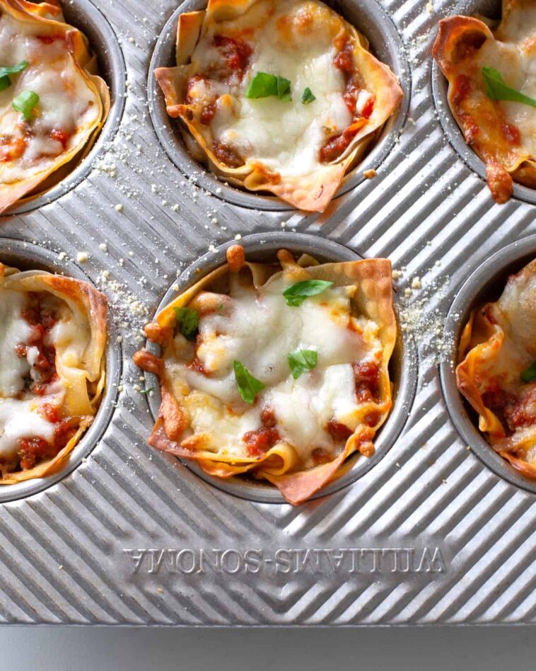 lasagna cupcakes - Lasagna Cupcakes