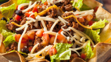 Taco Salad in a Tortilla Bowl