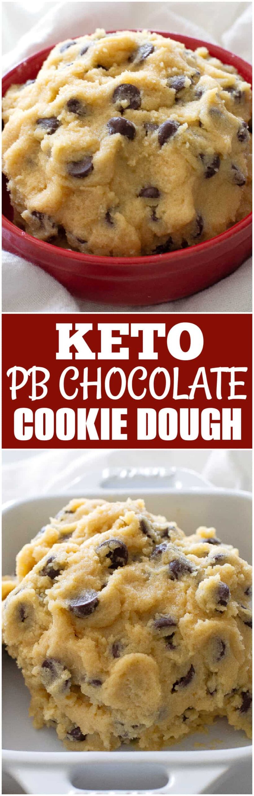 Peanut Butter Chocolate Chip Keto Cookie Dough