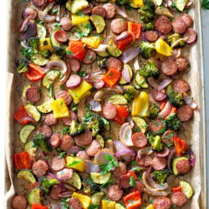 Sheet Pan Sausage and Veggies - sheet pan sausage veggies 008 300x300 1 Sheet Pan Sausage and Veggies