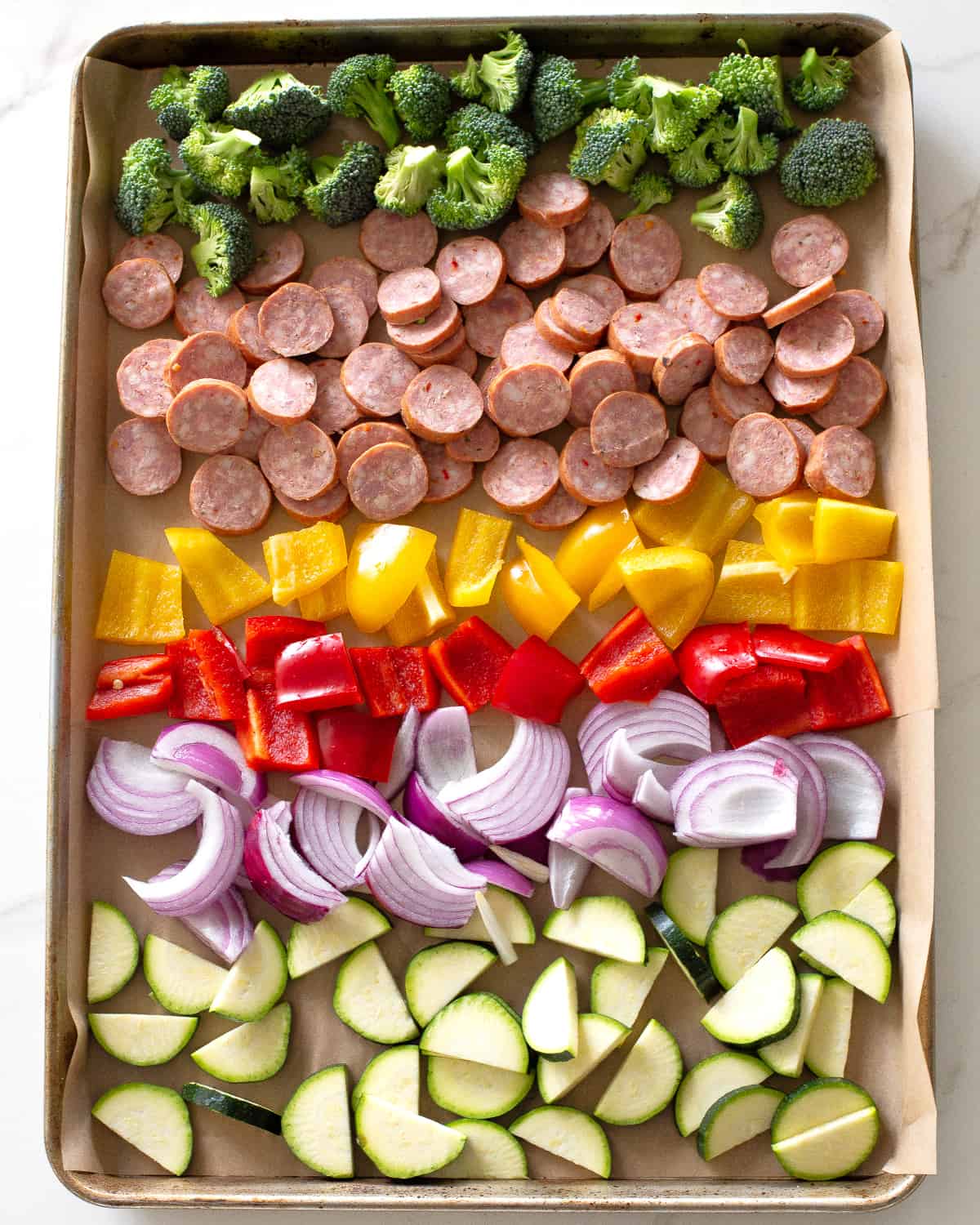 sheet pan sausage veggies - Sheet Pan Sausage and Veggies