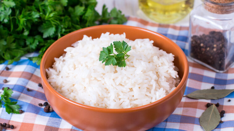 White rice in bowl