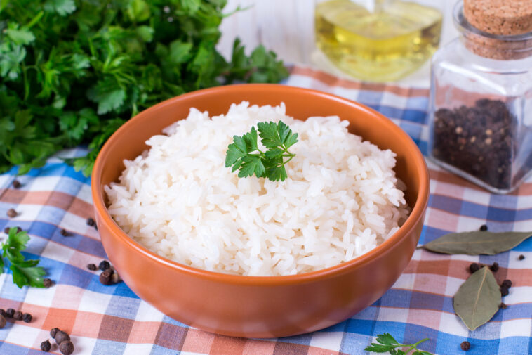 White rice in bowl