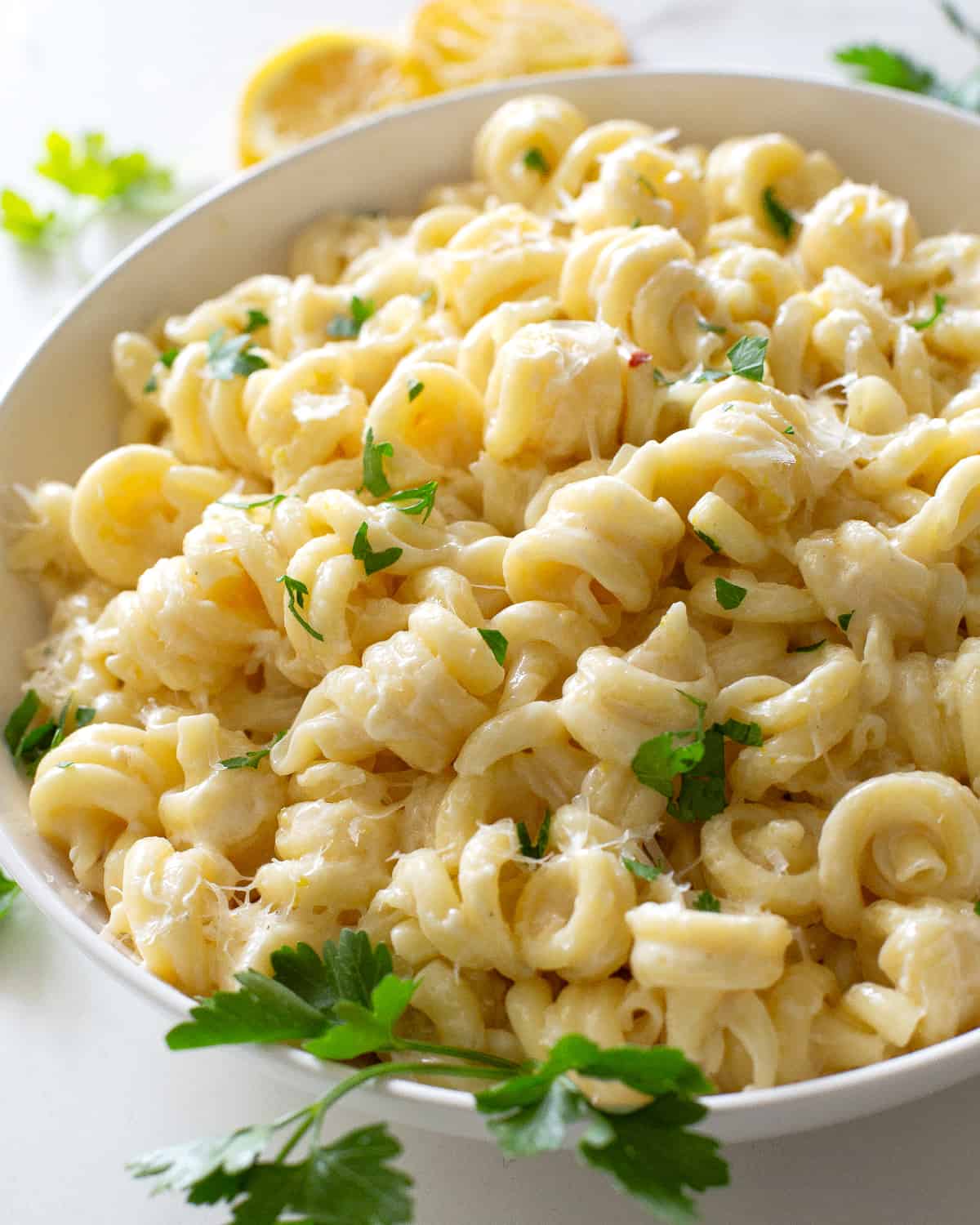 creamy pasta with lemon