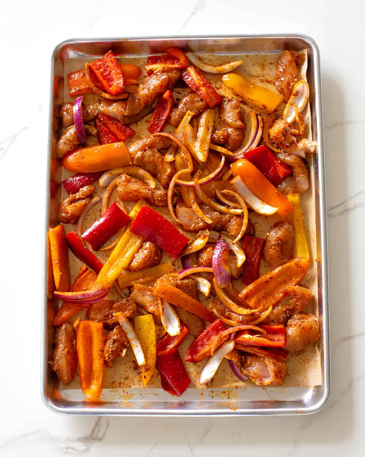 sheet pan chicken fajitas - Sheet Pan Chicken Fajitas