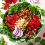strawberry wonton salad - Strawberry Wonton Spinach Salad