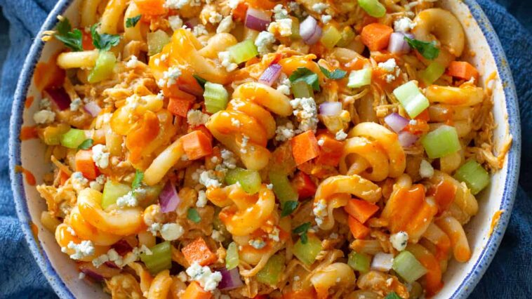 buffalo chicken pasta salad - Buffalo Chicken Pasta Salad
