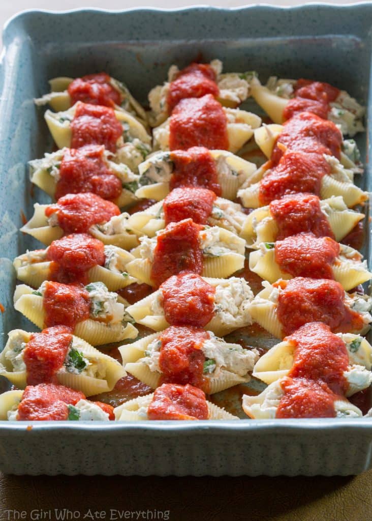 shells with marinara