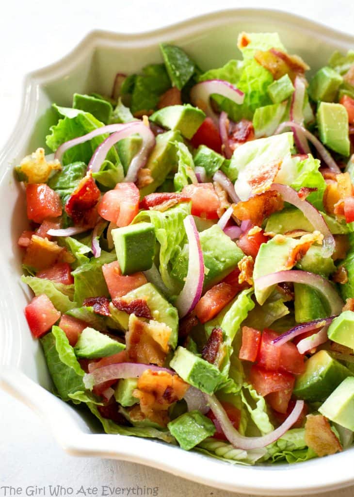 Guacamole Tossed Salad - I'm always looking for an easy salad to serve with my Mexican dishes and this is it! Honestly, you will lick the bowl. the-girl-who-ate-everything.com