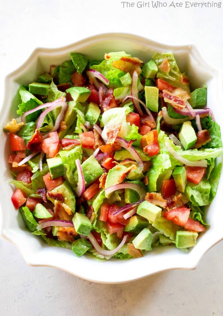 Guacamole Tossed Salad - I'm always looking for an easy salad to serve with my Mexican dishes and this is it! Honestly, you will lick the bowl. the-girl-who-ate-everything.com