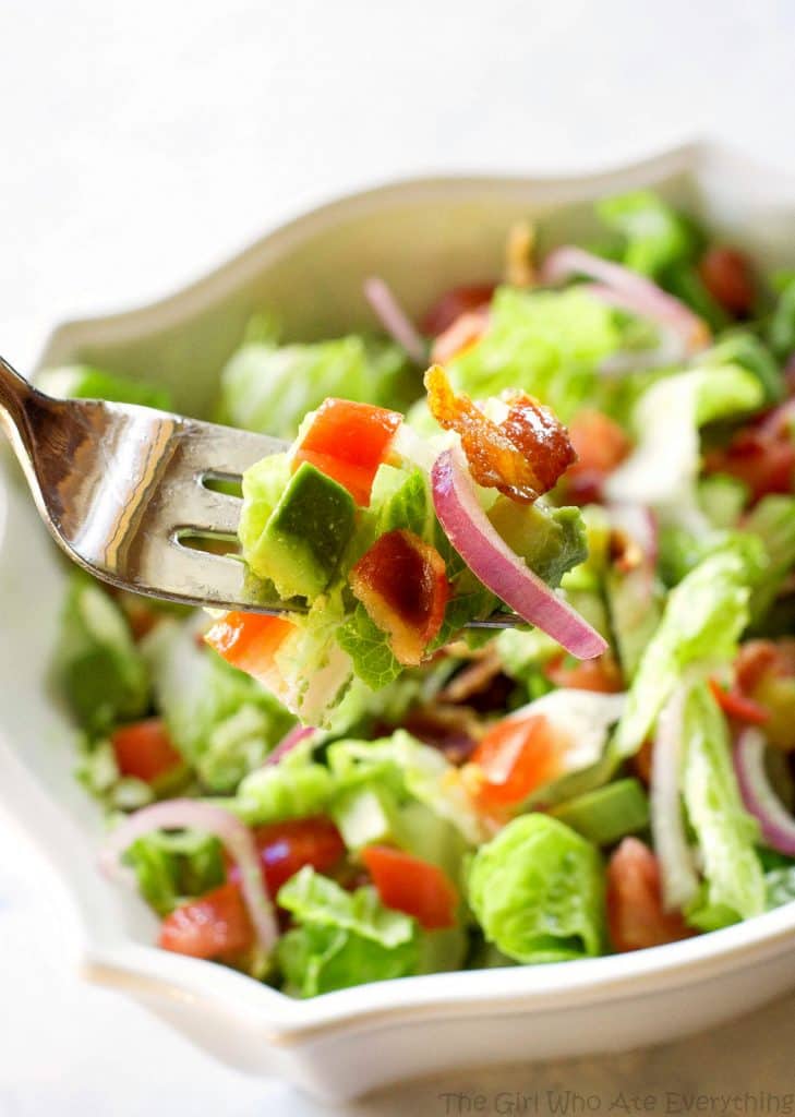 Guacamole Tossed Salad - I'm always looking for an easy salad to serve with my Mexican dishes and this is it! Honestly, you will lick the bowl. the-girl-who-ate-everything.com