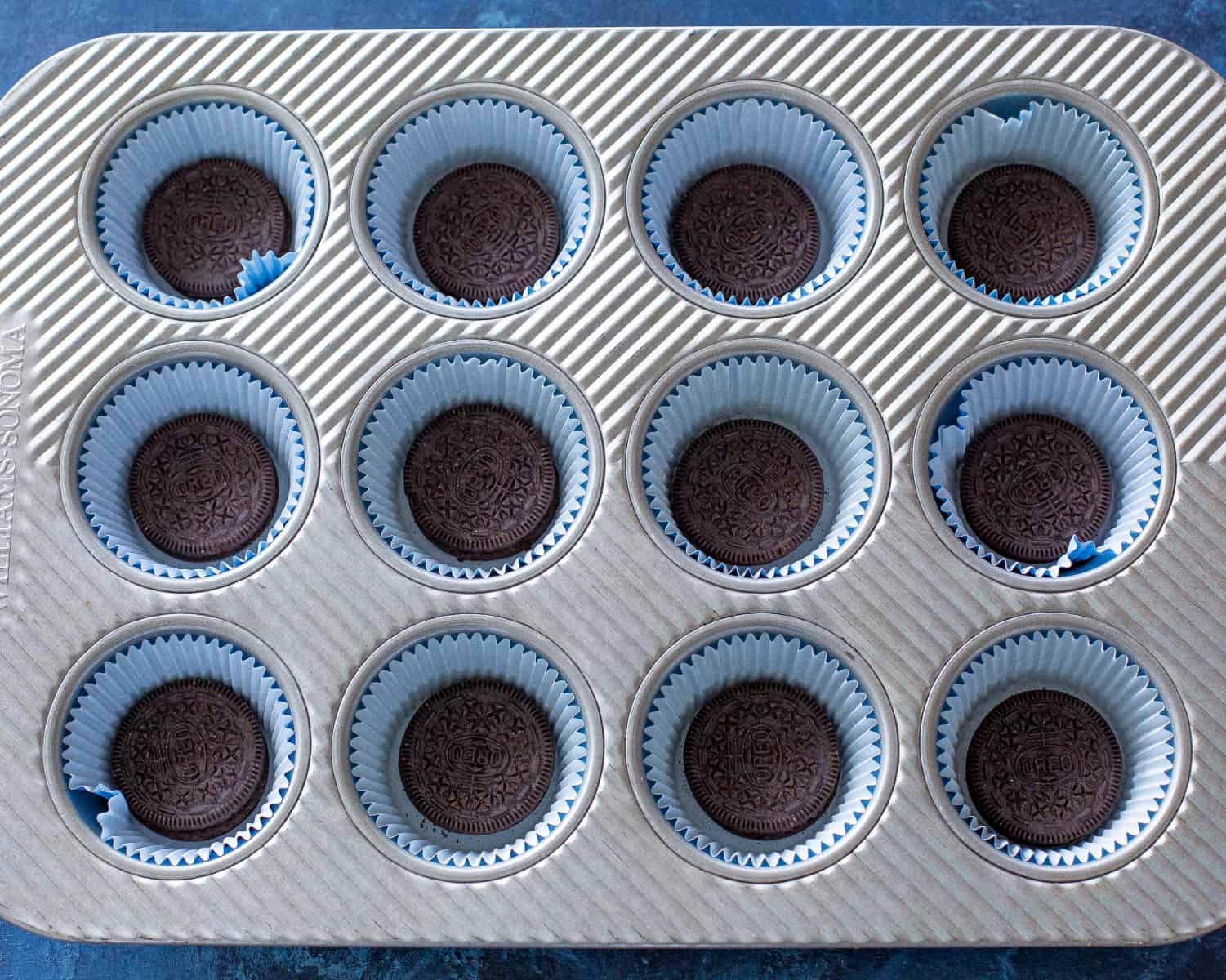 oreo in a muffin tin