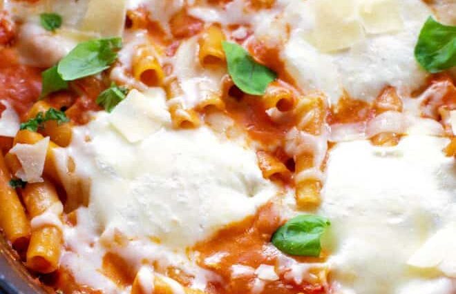 skillet baked ziti - One-Pan Baked Ziti Skillet