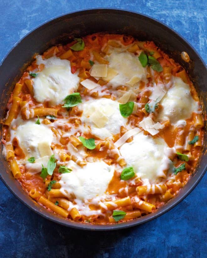 One-Pan Baked Ziti Skillet