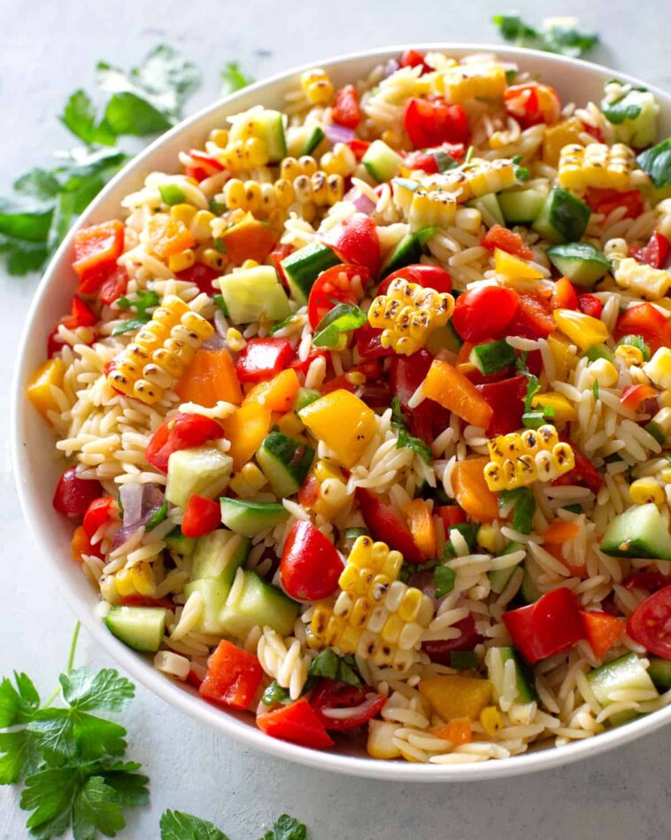 vegetable orzo salad - Vegetable Orzo Salad