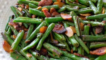 green beans almonds bacon .jpg - Green Beans with Bacon