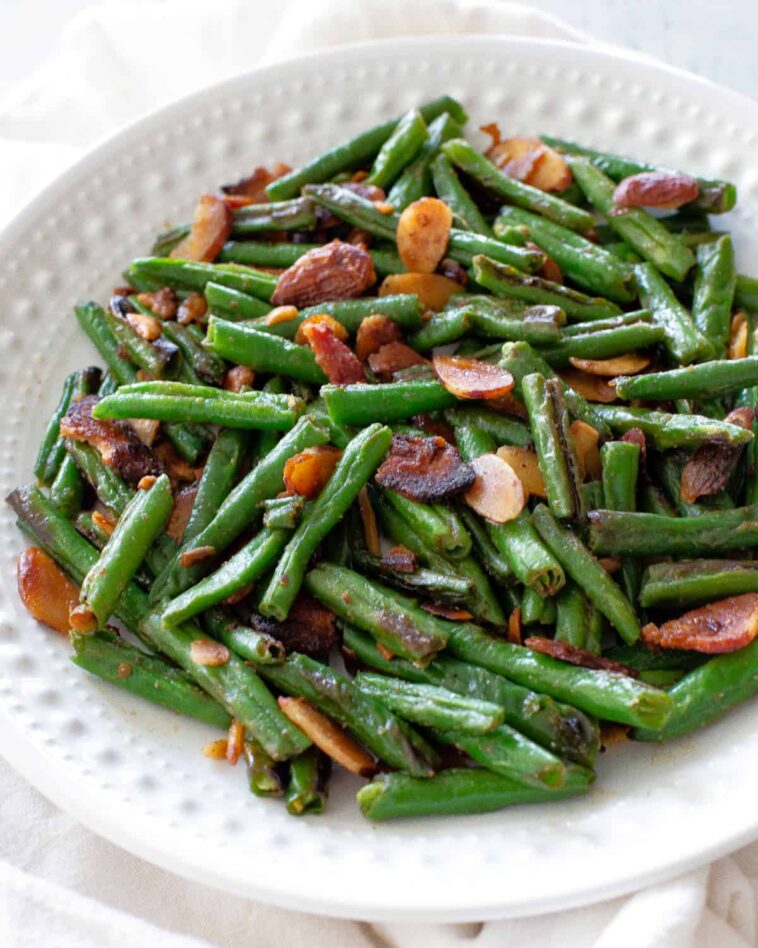 green beans almonds bacon .jpg - Green Beans with Bacon
