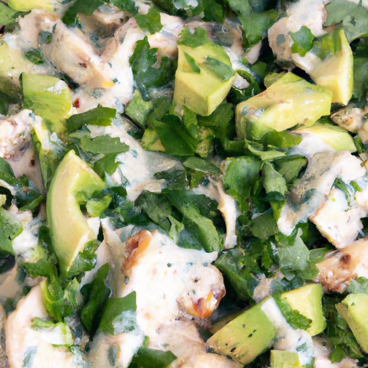 Deliciously Keto: Avocado Chicken Salad with a Creamy Cilantro Dressing