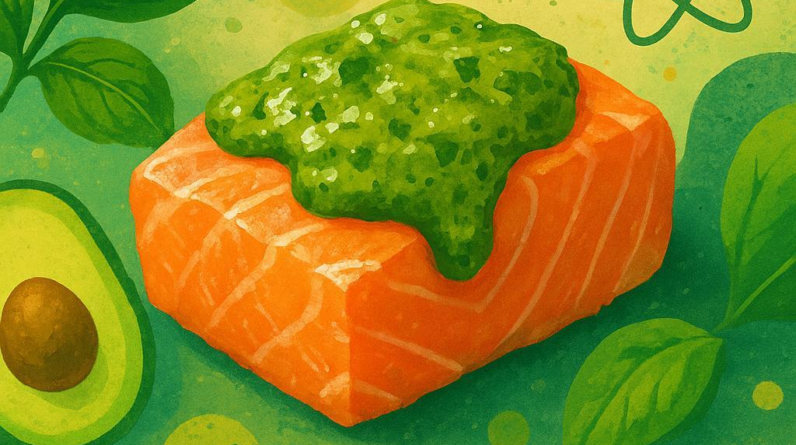 Keto Basil Pesto Salmon Bites