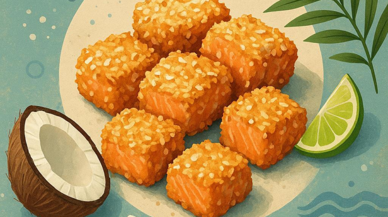 Coconut-Crusted Salmon Bites