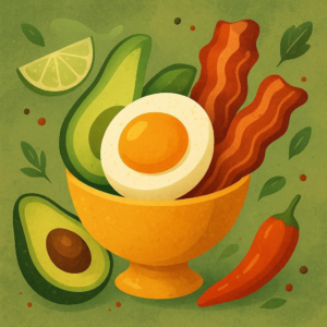 Zesty Bacon Avocado Egg Cups