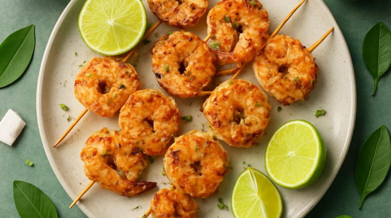 Coconut Lime Shrimp Skewers