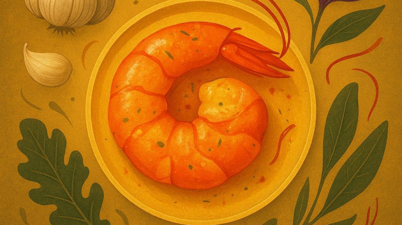 Keto Saffron Garlic Shrimp