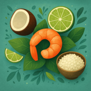 Keto Coconut-Lime Shrimp Bowls