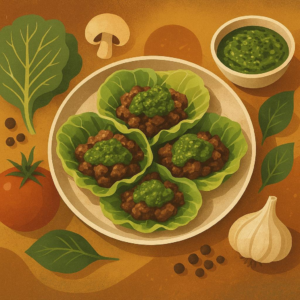 Umami Pesto Beef Cabbage Cups - 24065 bf355d64 umami pesto beef cabbage cups Umami Pesto Beef Cabbage Cups