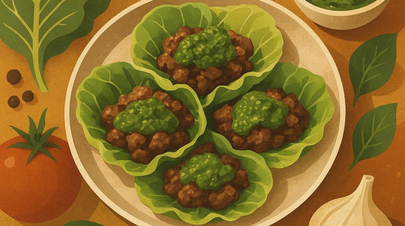 Umami Pesto Beef Cabbage Cups - 24065 bf355d64 umami pesto beef cabbage cups Umami Pesto Beef Cabbage Cups