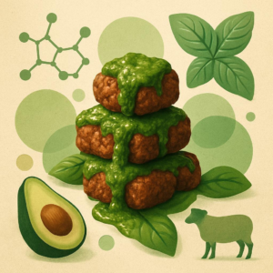 Keto Basil Pesto Lamb Bites