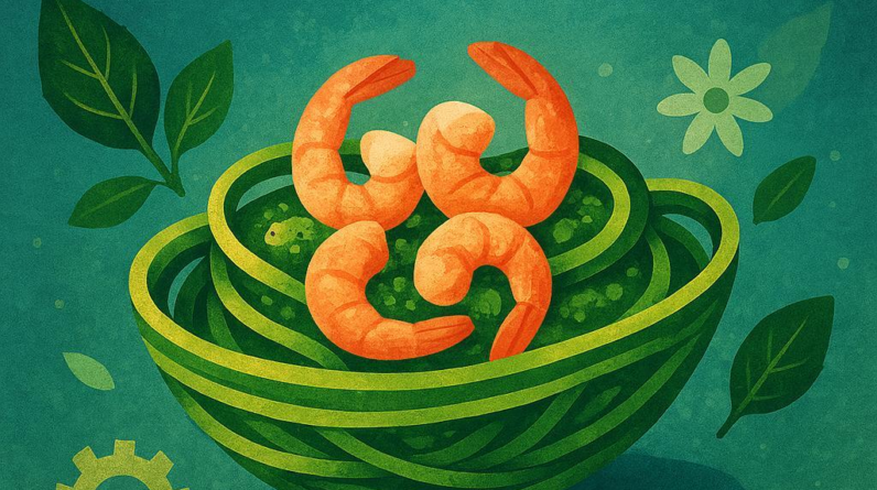 Zoodle Pesto Shrimp Boats