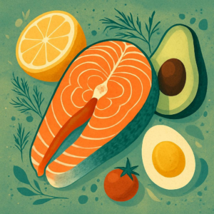 Lemon Dill Keto Salmon Cobb