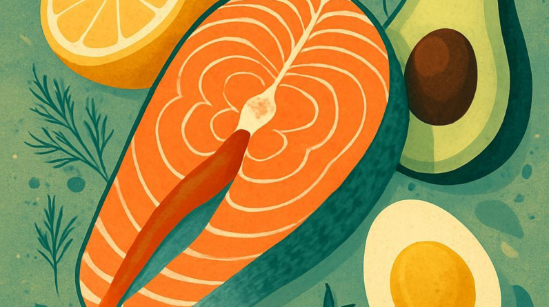 Lemon Dill Keto Salmon Cobb