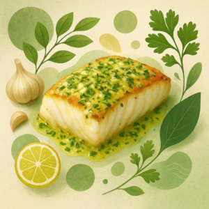 Herb-Garlic Butter Keto Cod