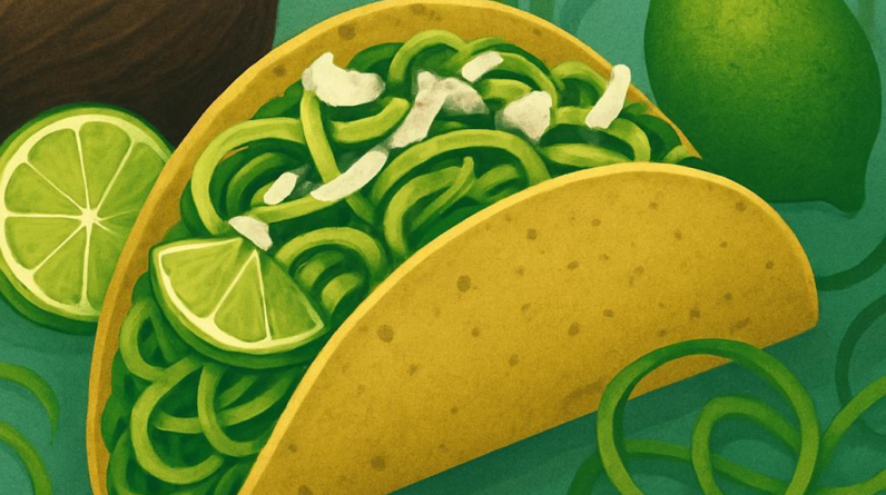 Coconut Lime Zoodle Tacos