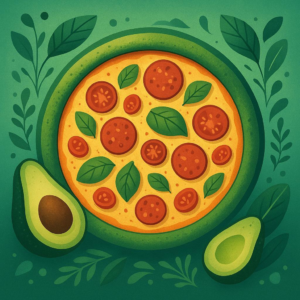 Keto Avocado Crust Pizza