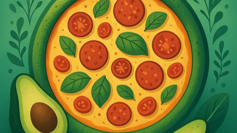 Keto Avocado Crust Pizza