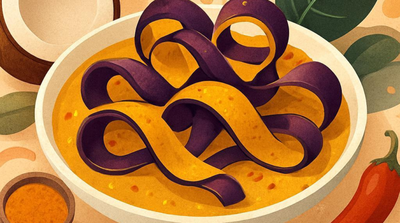 Coconut Curry Eggplant Ribbons