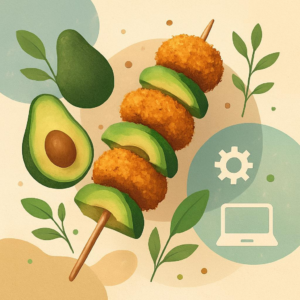 Crispy Avocado Chicken Skewers