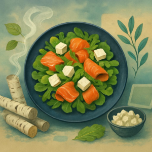 Birch-Smoked Salmon Feta Salad