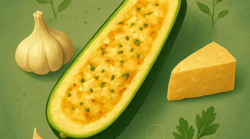 Garlic-Parmesan Zucchini Boats