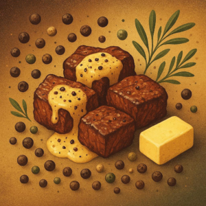 Peppercorn Butter Steak Bites